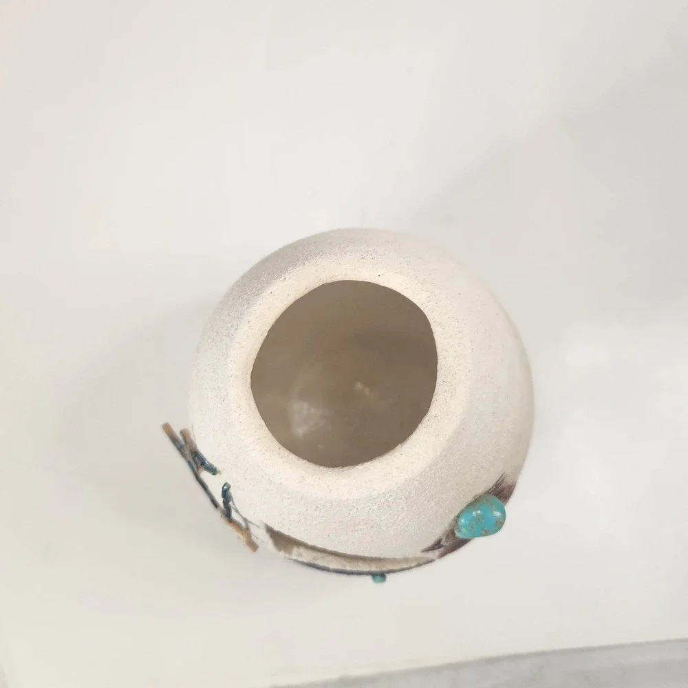 Vintage Klay N Kraft Tucson AZ Southwestern Pottery Luminaria Candle Holder Bear